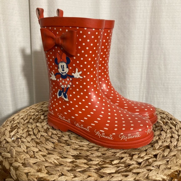 Disney Shoes Disney Rain Boots Minnie Mouse Red Polka Dot Poshmark